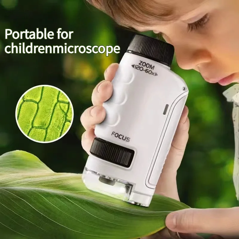 Kids Outdoor Microscope - Pocket Microscope Kids Science Toy Kit