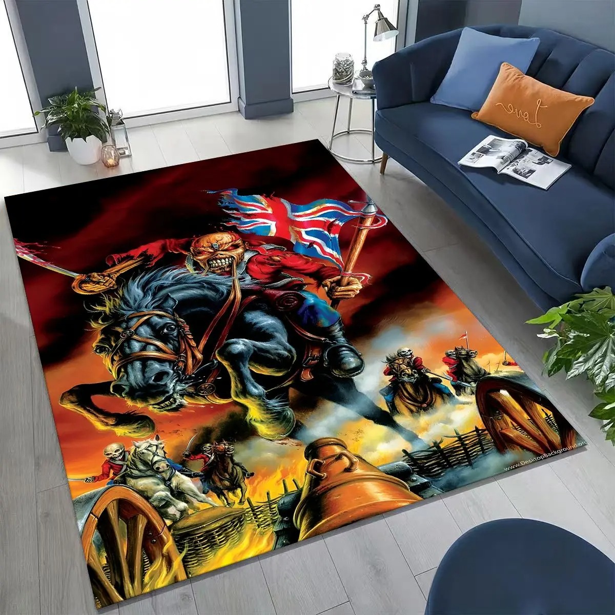 Kids Outdoor Music - 3D I-Iron-Maidens Music Band Art Carpet