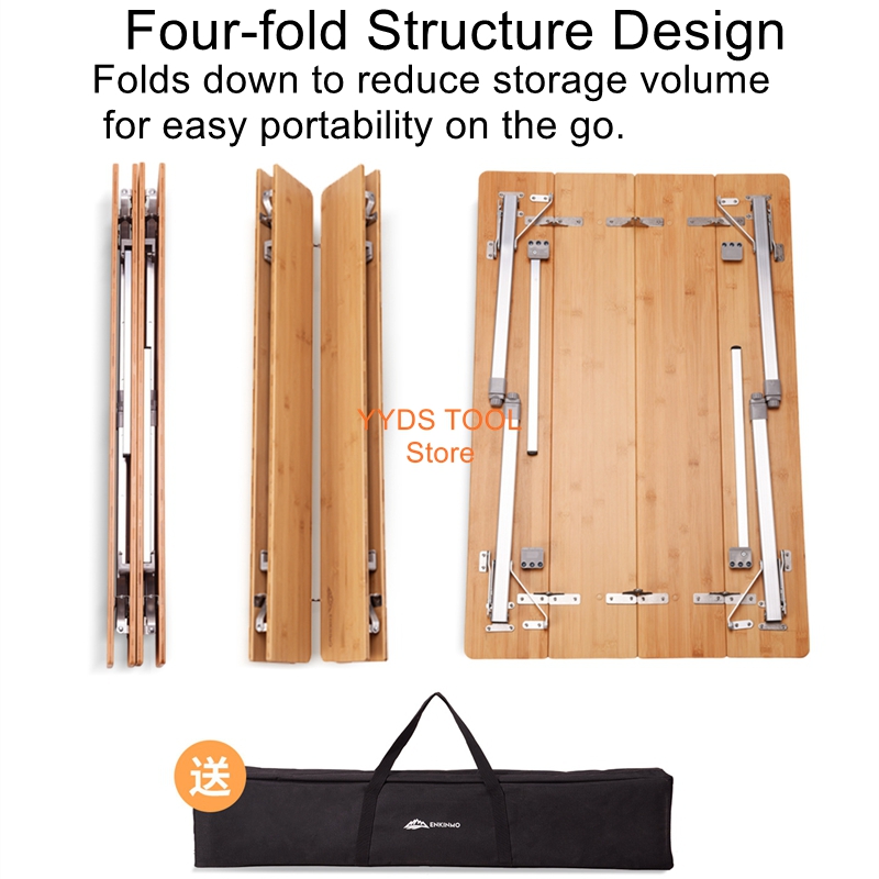 Kids Outdoor Bench - Outdoor Folding Table with Bamboo Top