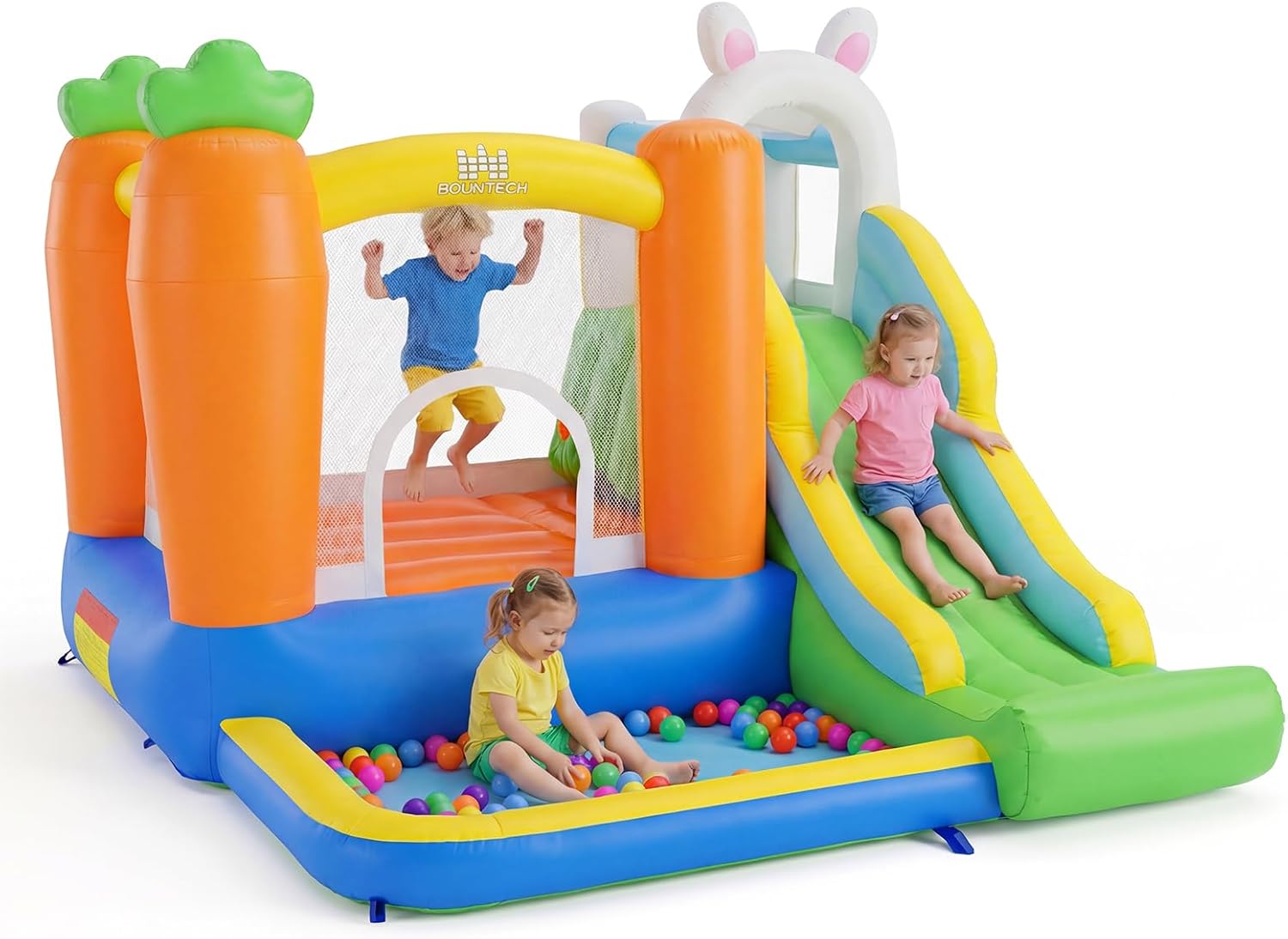 Kids Outdoor Jumping Castle - Inflatable Bounce House with Ball Pit