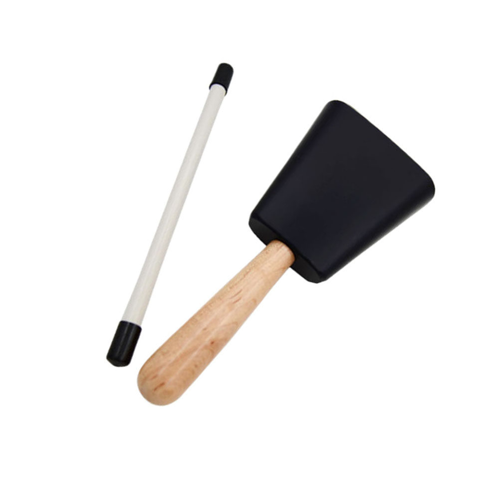 Kids Outdoor Music - Black Metal Cowbells Handled Calling Bell