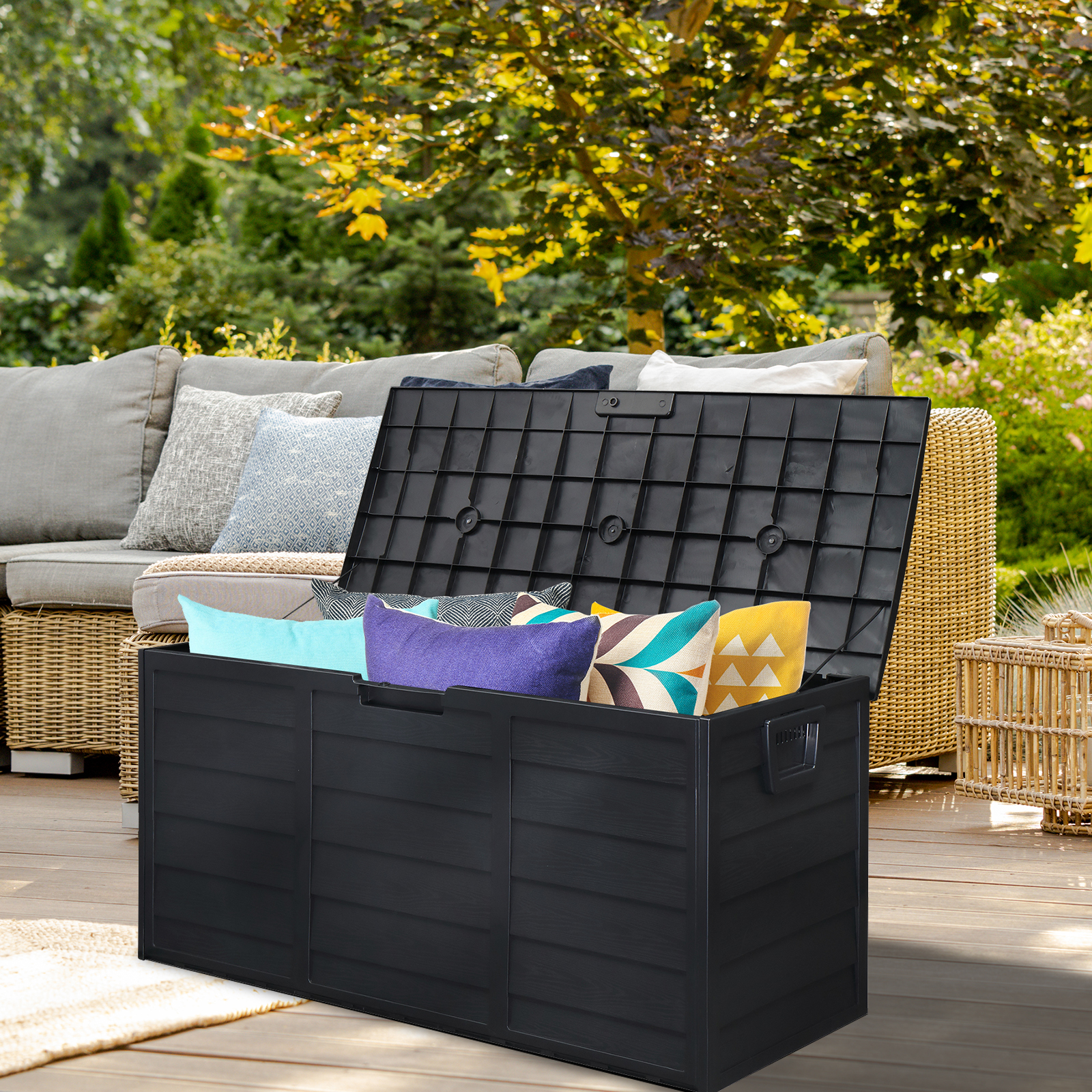 Kids Outdoor Toy Storage - 75gal 280L Outdoor Garden Plastic Storage