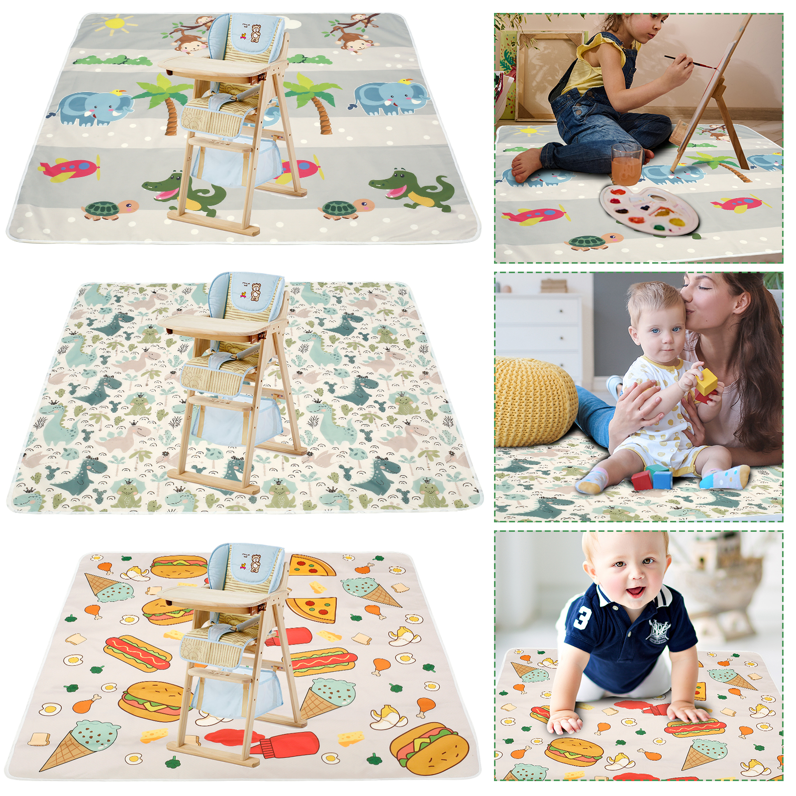 Kids Outdoor Bench - Baby Splat Mat for Under High