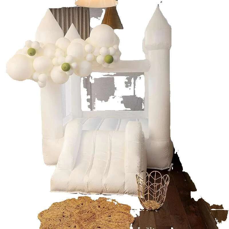 Kids Outdoor Jumping Castle - Mini Oxford White Bounce Iatable Bouncy