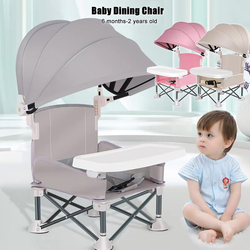 Kids Outdoor Bench - Baby Foldable Dining Chair Aluminum Alloy