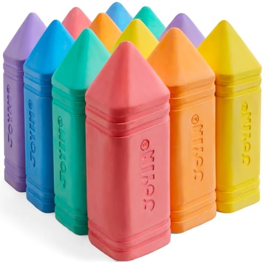 Chalk Outdoor Jumbo - 12 PCS Jumbo Sidewalk Chalk with
