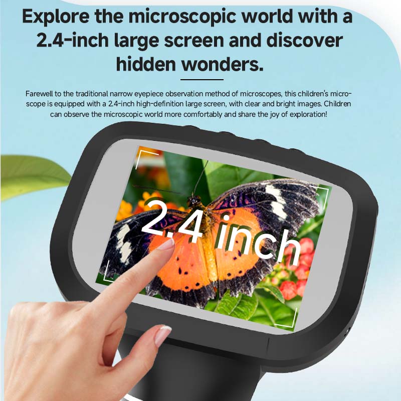 2.4 Inch Mini Microscope 1600X - Kids Outdoor Microscope avaliação e preço