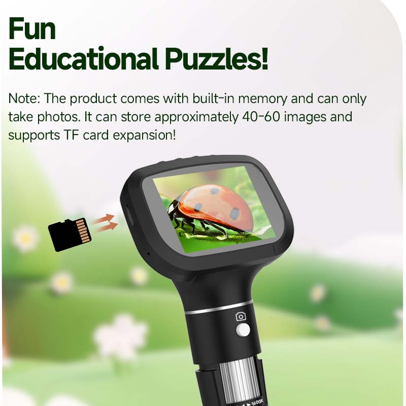 2.4 Inch Mini Microscope 1600X - Kids Outdoor Microscope avaliação e preço