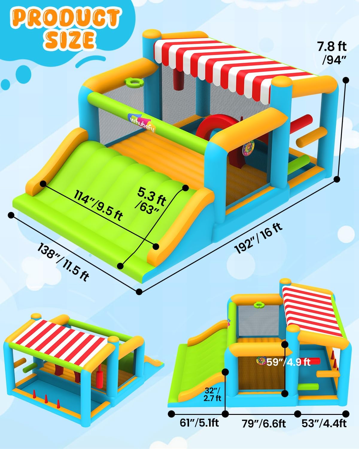 Oversized Inflatable Bounce Ho - Kids Outdoor Zone avaliação e preço