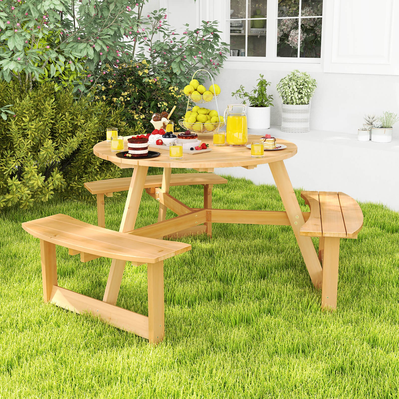 Kids Outdoor Wooden Picnic Tab - Kids Outdoor Bench avaliação e preço