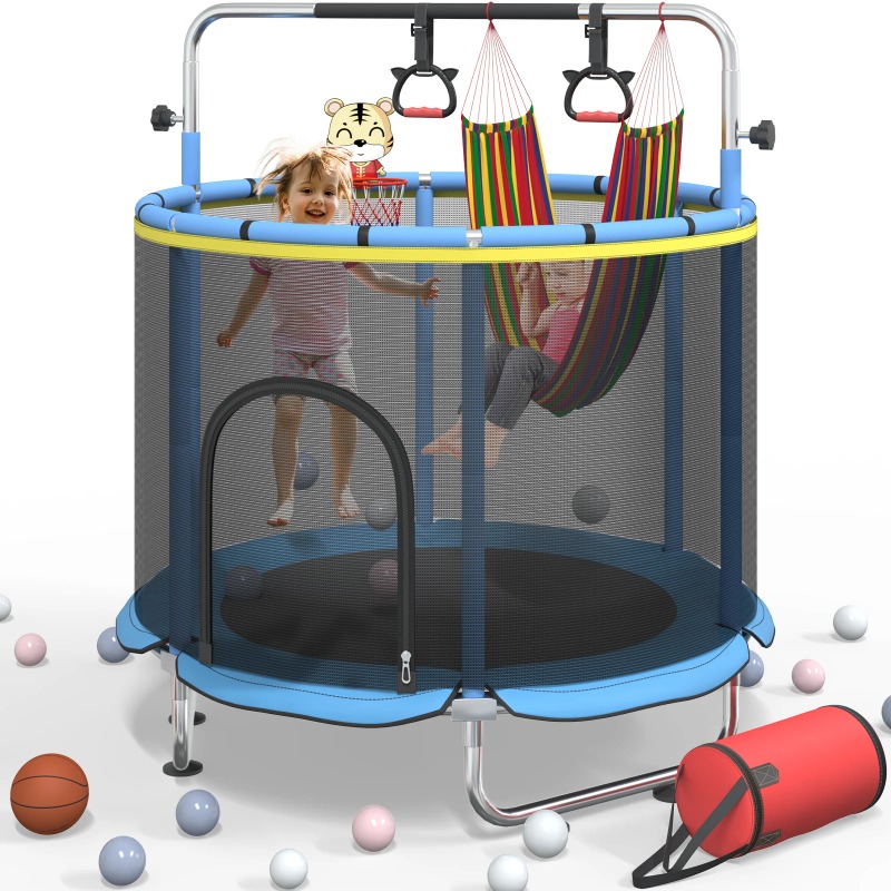 5FT Toddler Trampoline 8-in-1  - Kids Outdoor Hammock avaliação e preço