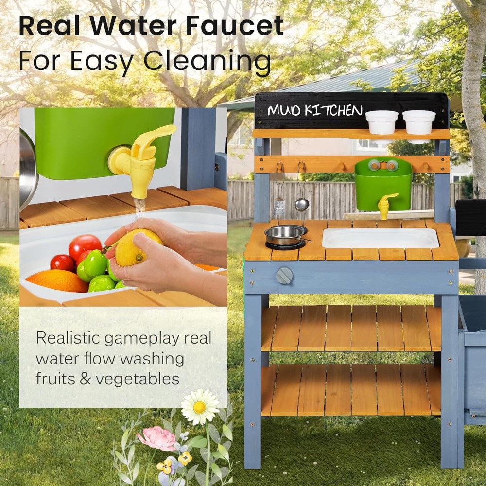 USA Stock Mud Kitchen for Kids - Kids Outdoor Sink avaliação e preço