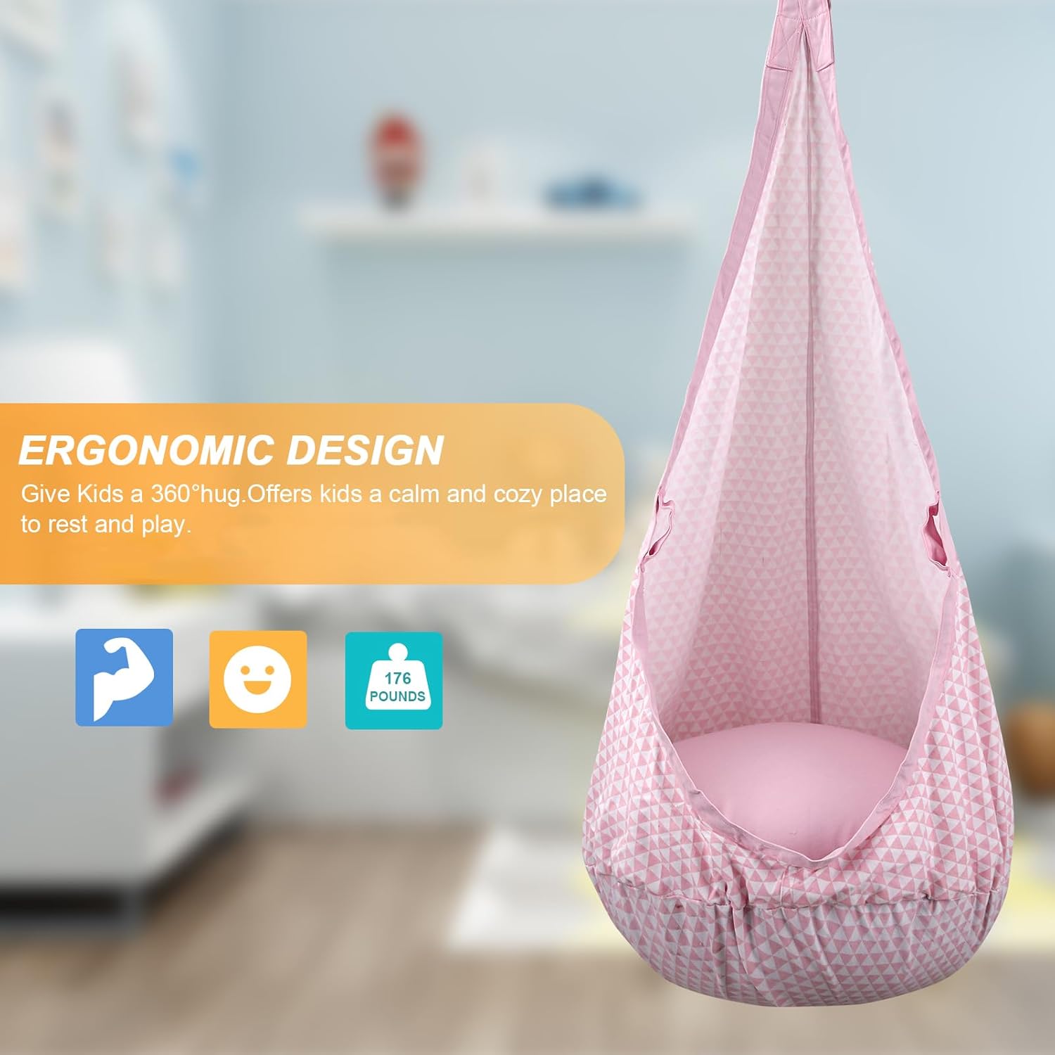 Kids Pod Swing Seat with Infla - Kids Outdoor Hammock avaliação e preço