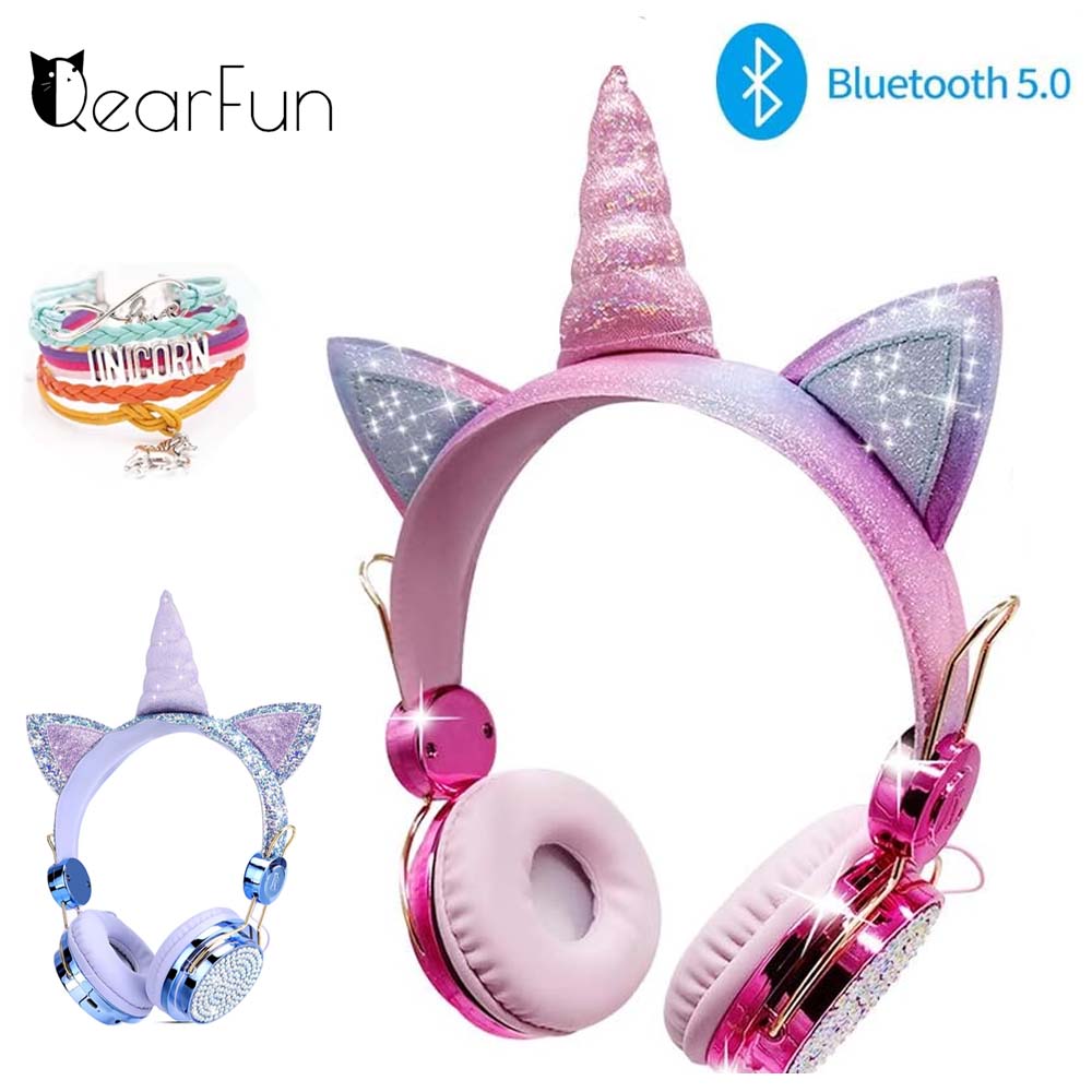 Cute Unicorn Wireless Earphone - Kids Outdoor Music avaliação e preço