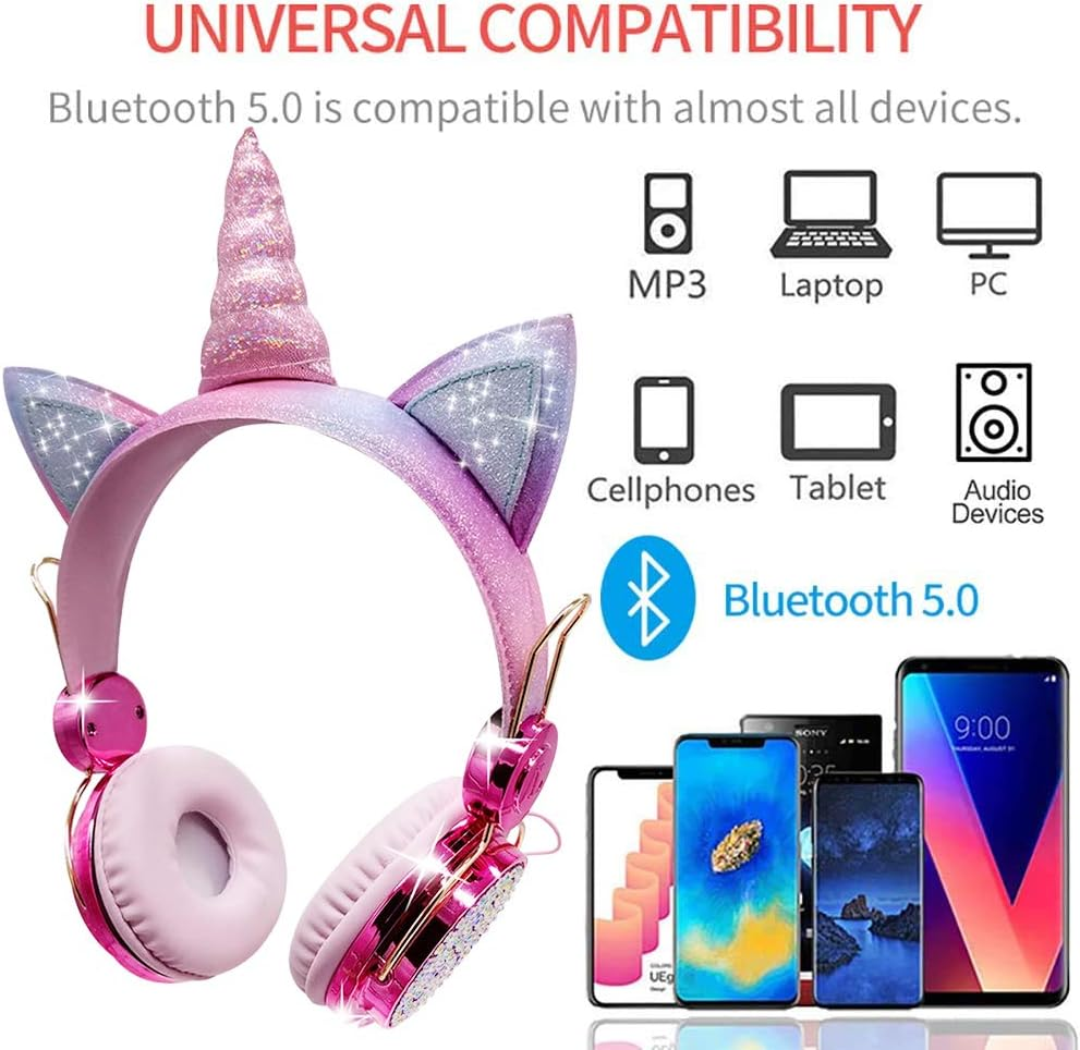Cute Unicorn Wireless Earphone - Kids Outdoor Music avaliação e preço