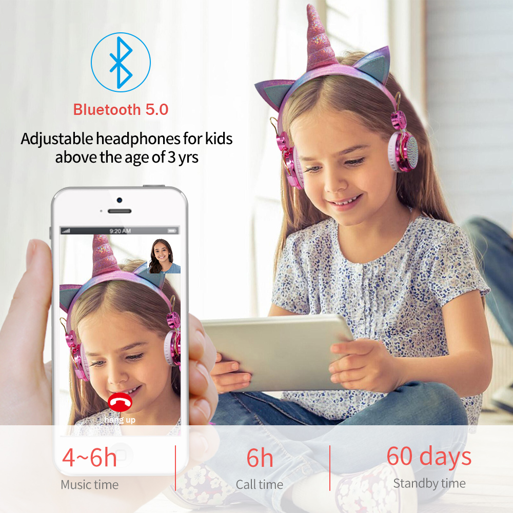 Cute Unicorn Wireless Earphone - Kids Outdoor Music avaliação e preço