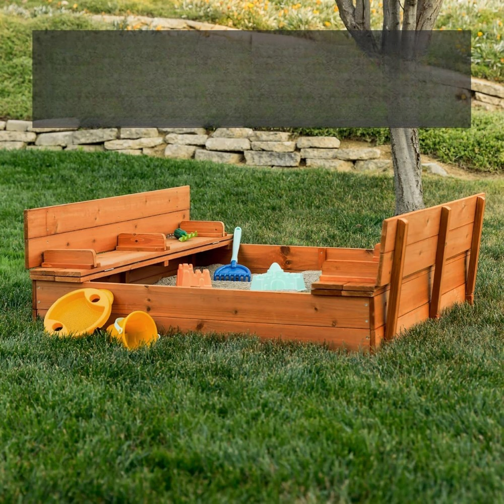 Large Outdoor Kids Sandbox wit - Kids Outdoor Bench avaliação e preço