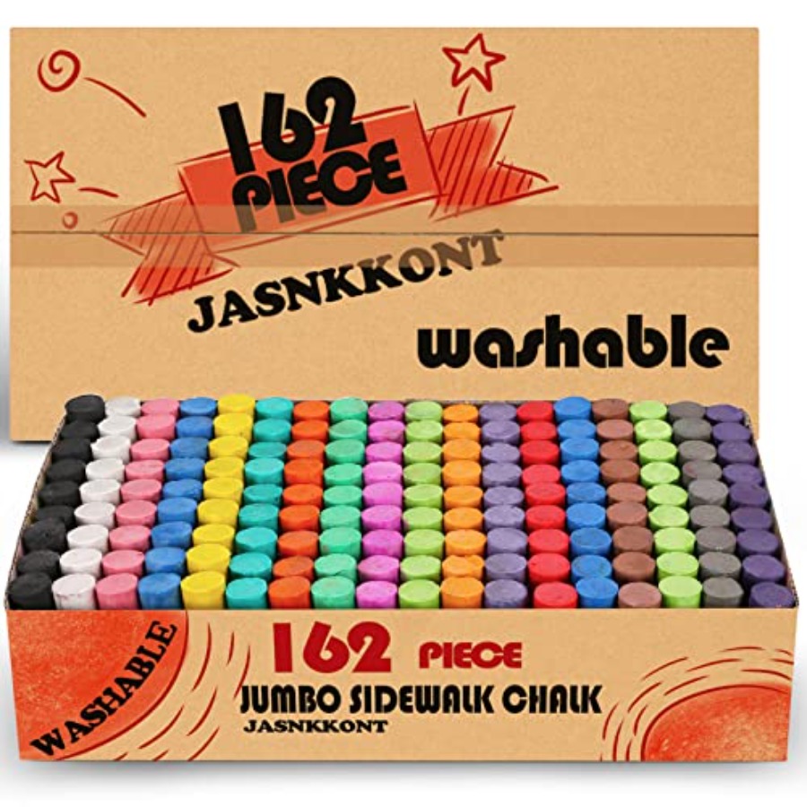 162 Pack 18 Colors Washable Si - Chalk Outdoor Jumbo avaliação e preço