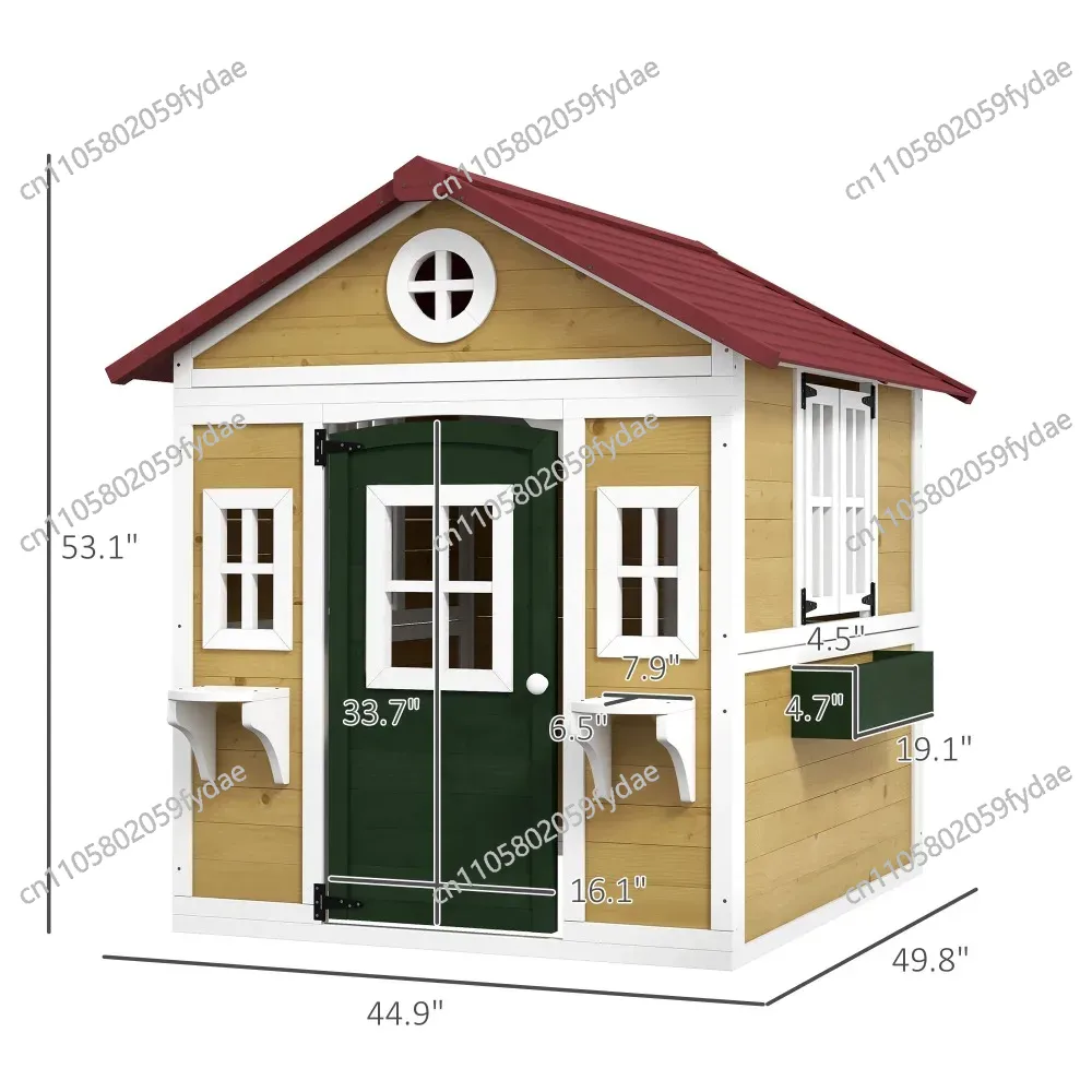 Outdoor Kids Playhouse, Wooden - Kids Outdoor Wooden Playhouse avaliação e preço