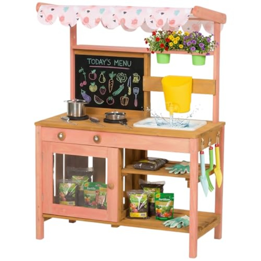 Outdoor kids mud kitchen for p - Kids Outdoor Chalkboard avaliação e preço
