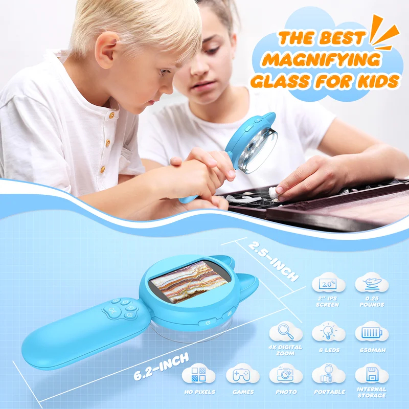 2inch IPS Digital Microscope 1 - Kids Outdoor Microscope avaliação e preço