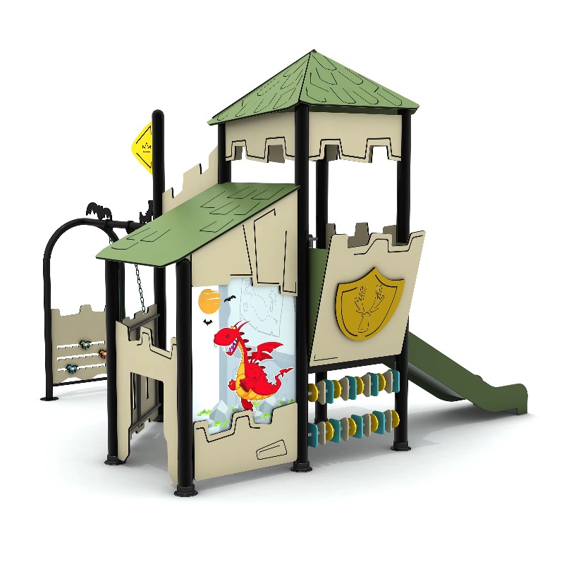 Wooden Outdoor Playground Set  - Kids Outdoor Wooden Playhouse avaliação e preço