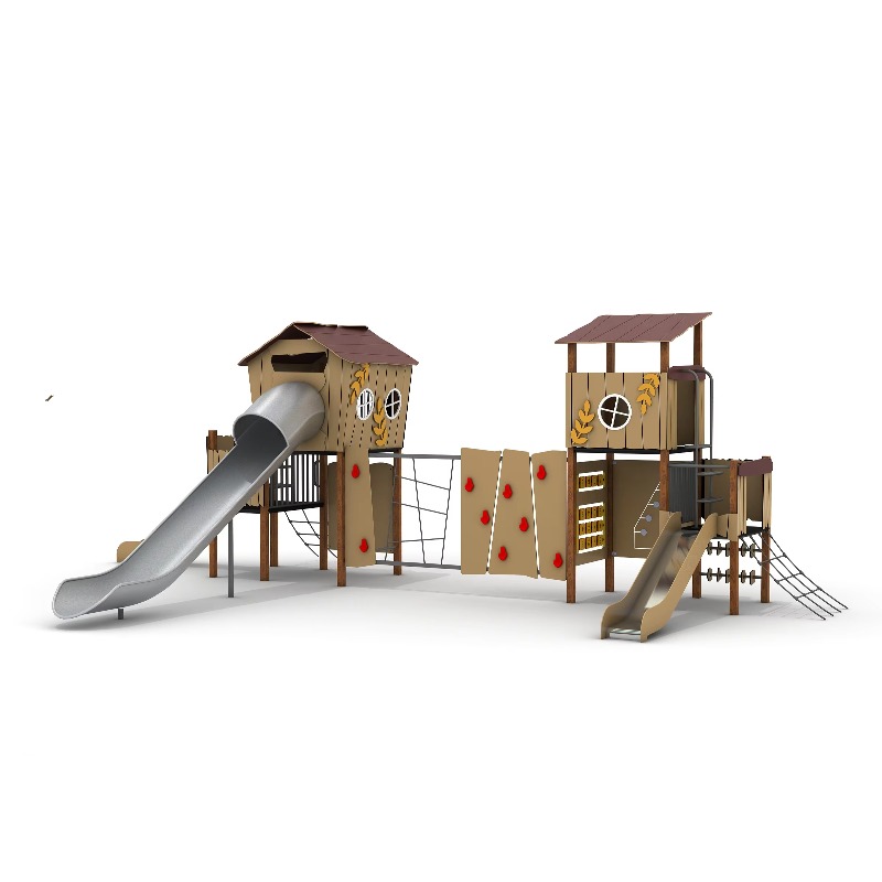 Wooden Outdoor Playground Set  - Kids Outdoor Wooden Playhouse avaliação e preço