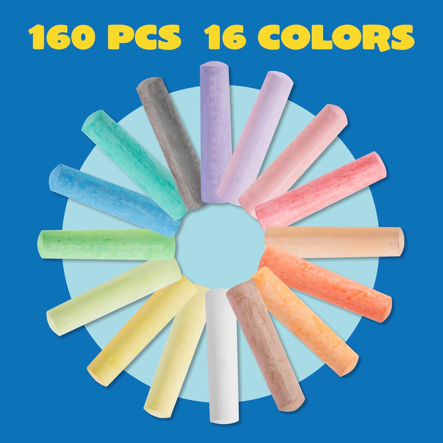 160 PCS Sidewalk Chalks Set No - Chalk Outdoor Jumbo avaliação e preço