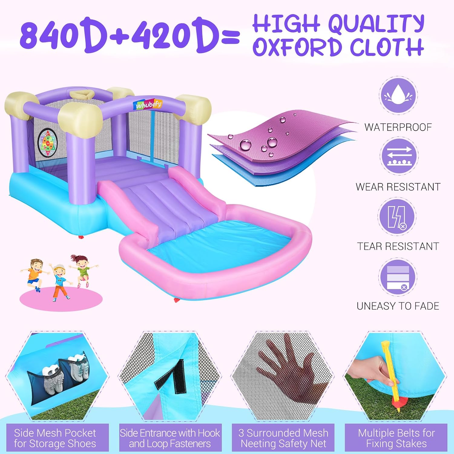 Kids Inflatable Bounce House w - Kids Outdoor Jumping Castle avaliação e preço