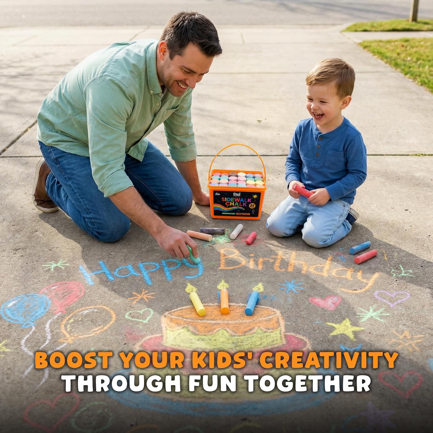 24 PCS Sidewalk Chalk for Kids - Chalk Outdoor Jumbo avaliação e preço