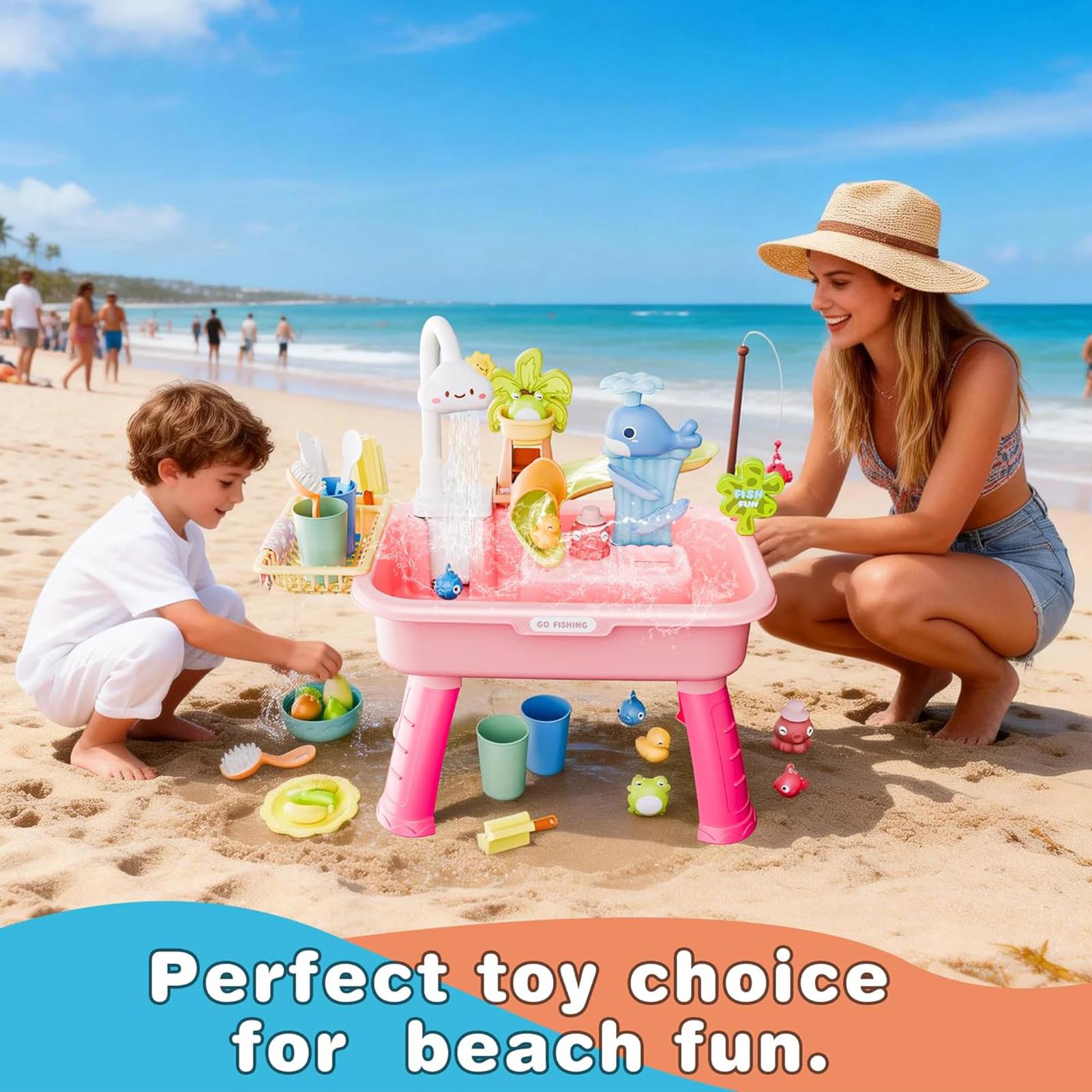 Water Play Table Kitchen Play  - Kids Outdoor Sink avaliação e preço