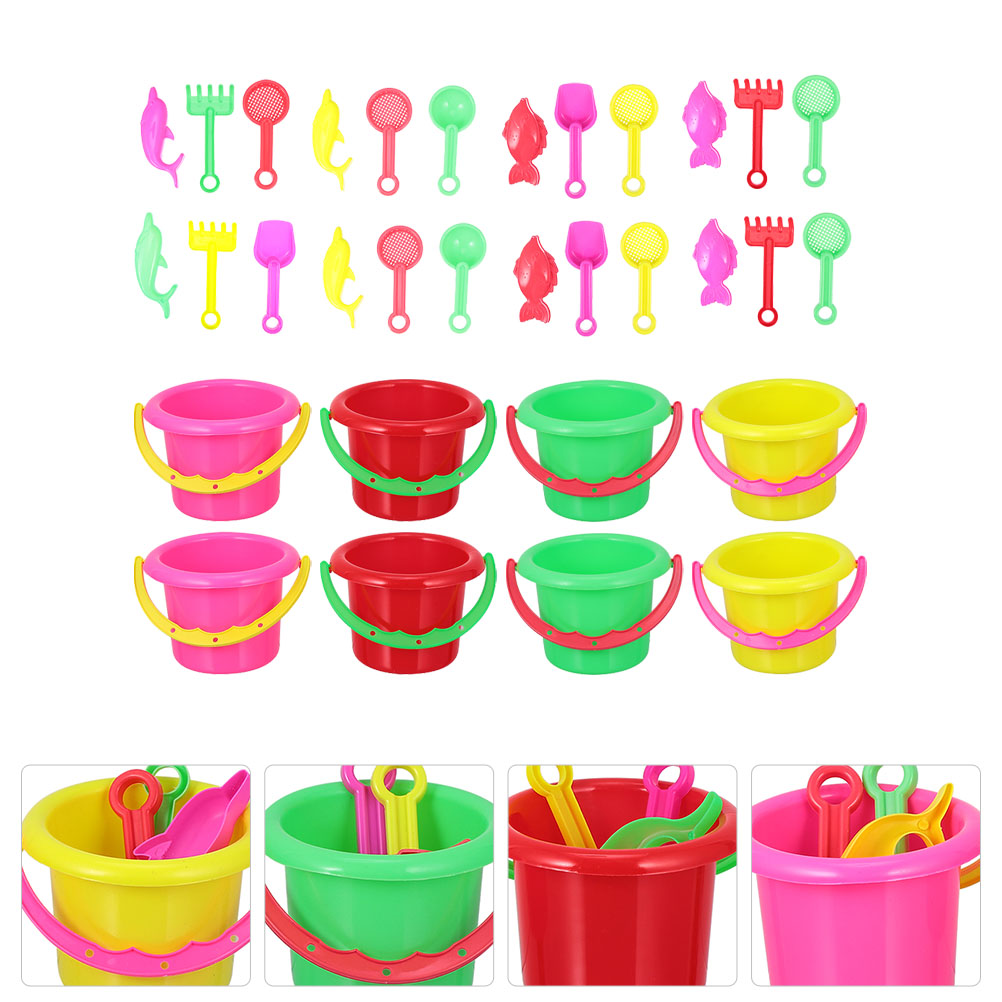 8 Sets Kids Sand Bucket Beach  - Kids Outdoor Activity Toys avaliação e preço