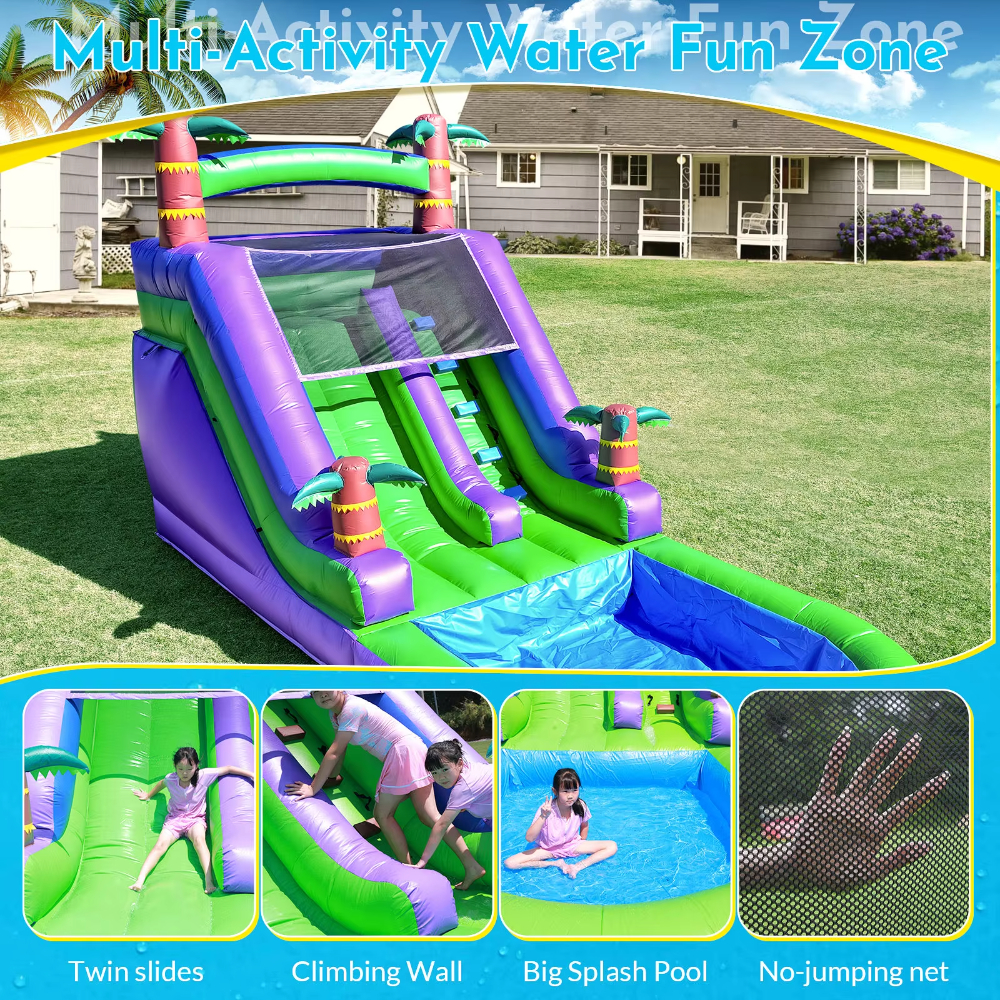 Palm Tree Theme Inflatable Wat - Kids Outdoor Zone avaliação e preço