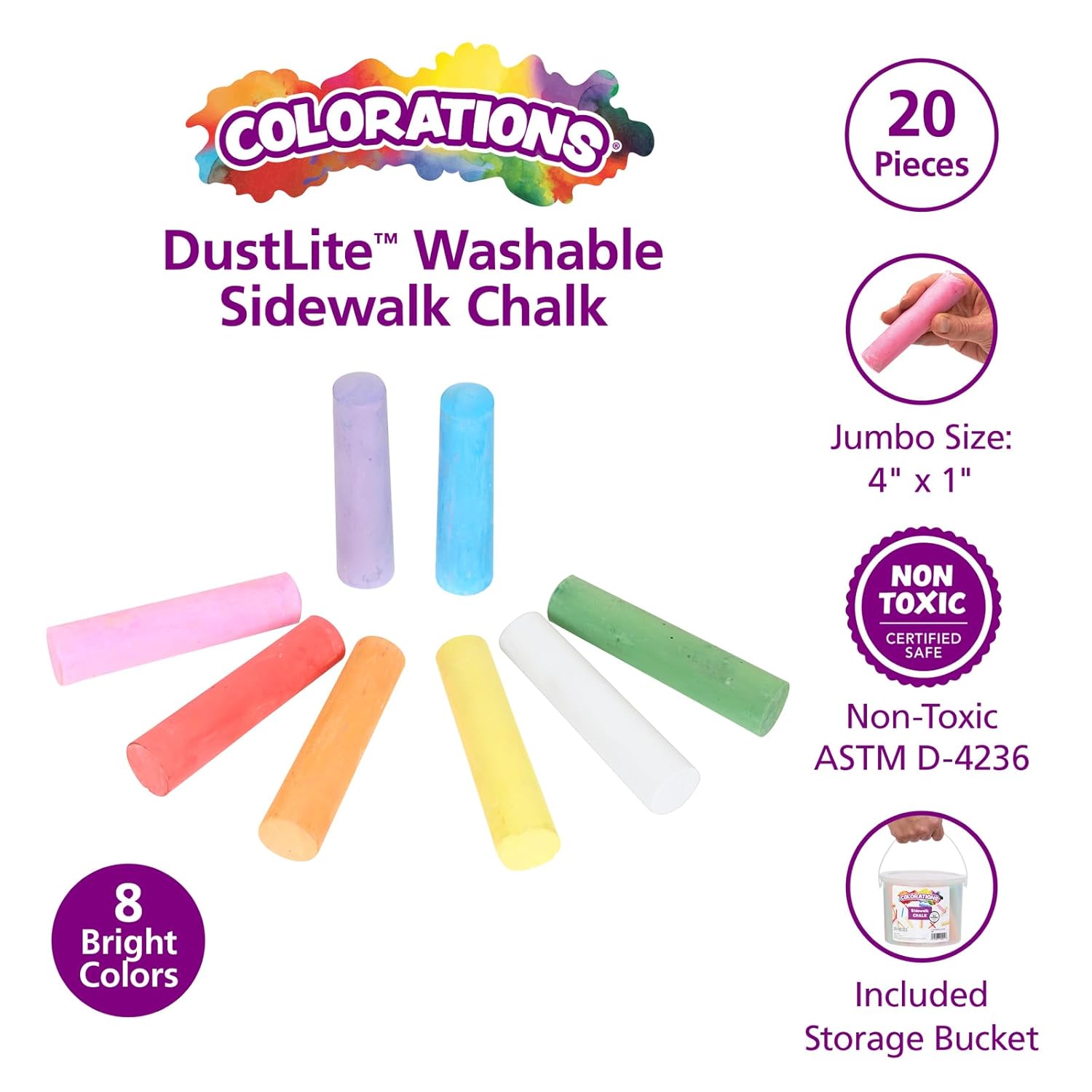 Jumbo Washable Sidewalk Chalk  - Chalk Outdoor Jumbo avaliação e preço