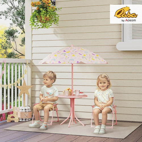 Kids Picnic Table and Chair Se - Kids Outdoor Table With Umbrella avaliação e preço