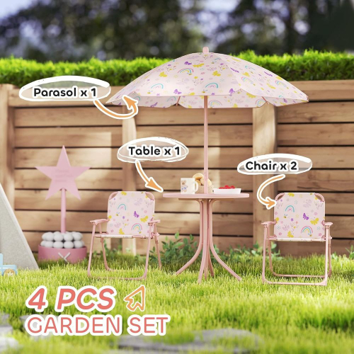 Kids Picnic Table and Chair Se - Kids Outdoor Table With Umbrella avaliação e preço