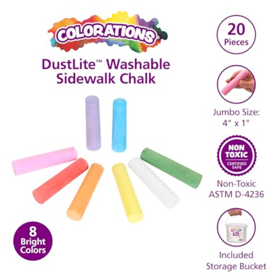 Jumbo Washable Sidewalk Chalk  - Chalk Outdoor Jumbo avaliação e preço
