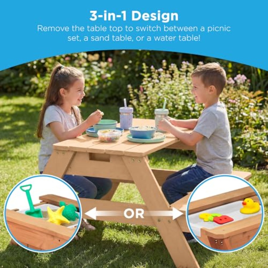 Outdoor kids picnic table with - Kids Outdoor Table With Umbrella avaliação e preço