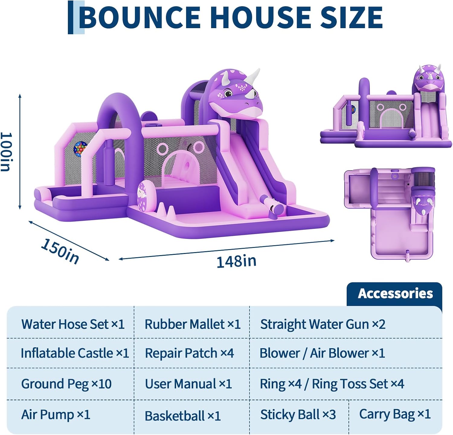 Inflatable Dinosaur Jumping Ca - Kids Outdoor Jumping Castle avaliação e preço