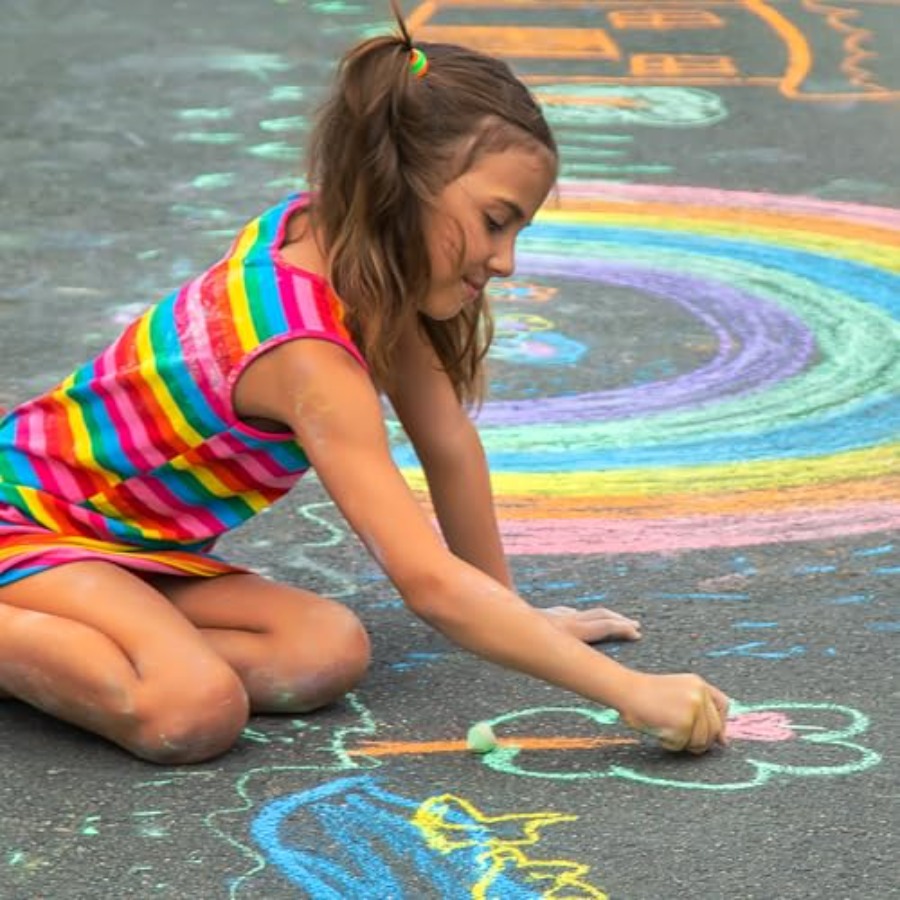 280PCS Sidewalk Chalks in 24 C - Chalk Outdoor Jumbo avaliação e preço