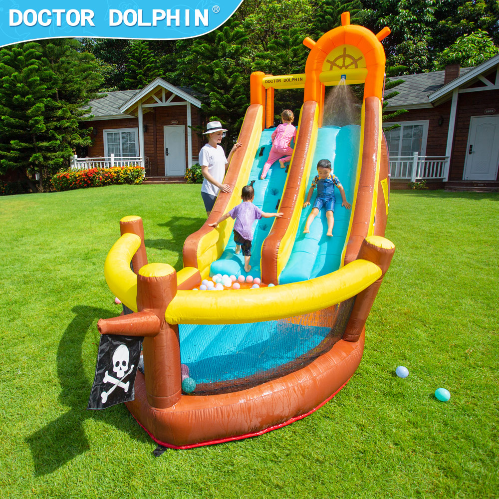 Doctor Dolphin Pirate Ship Out - Kids Outdoor Jumping Castle avaliação e preço