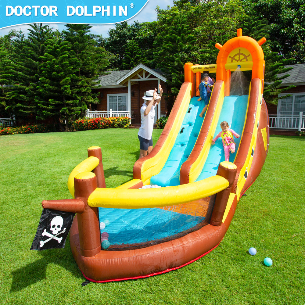 Doctor Dolphin Pirate Ship Out - Kids Outdoor Jumping Castle avaliação e preço