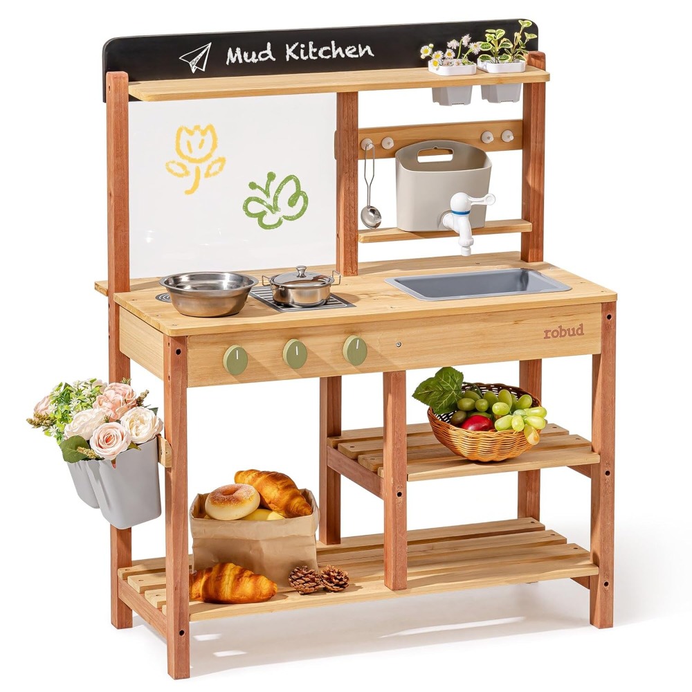 US Shipping Wooden Mud Kitchen - Kids Outdoor Sink avaliação e preço