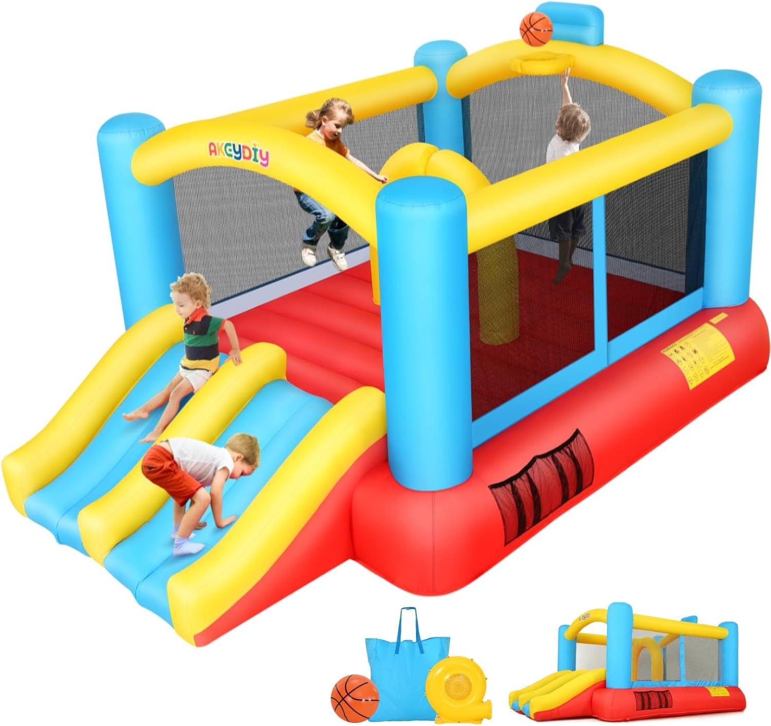 Inflatable Bouncy Castle with  - Kids Outdoor Jumping Castle avaliação e preço