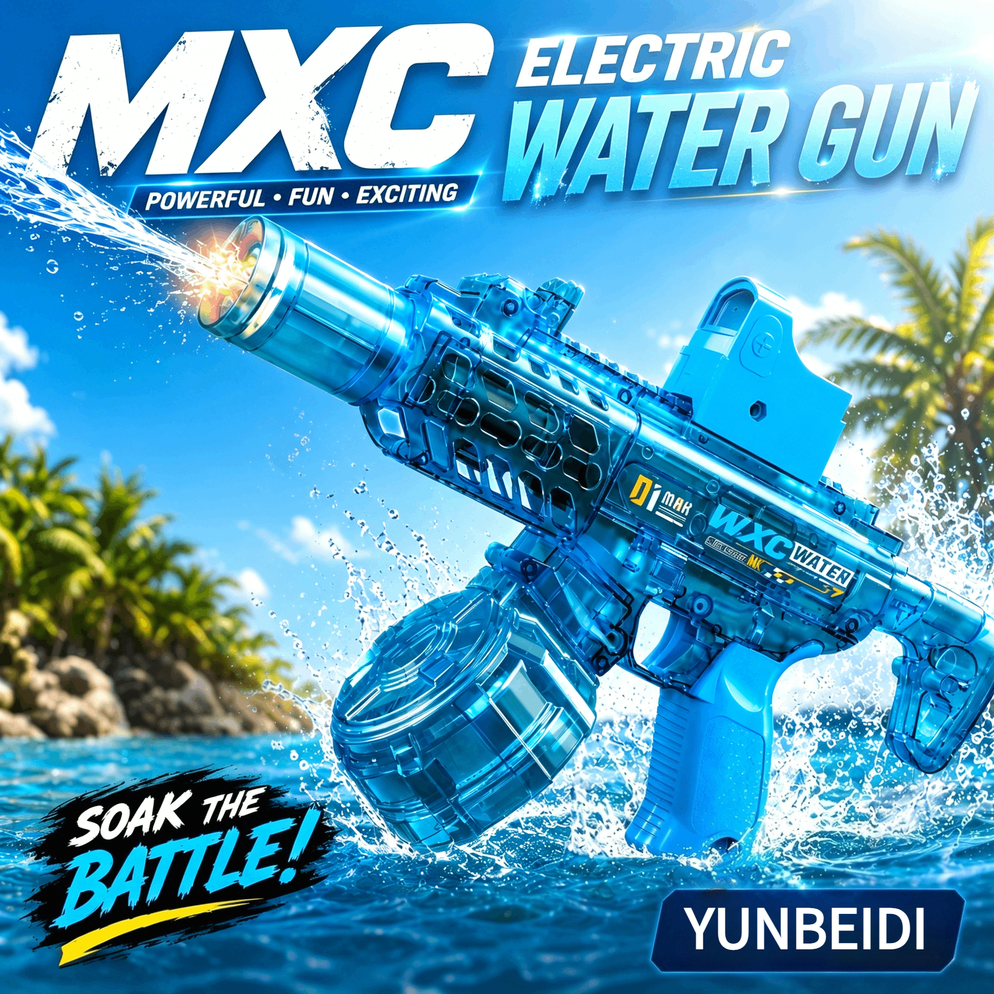 Electric Water Gun Flashing Li - Kids Outdoor Music avaliação e preço