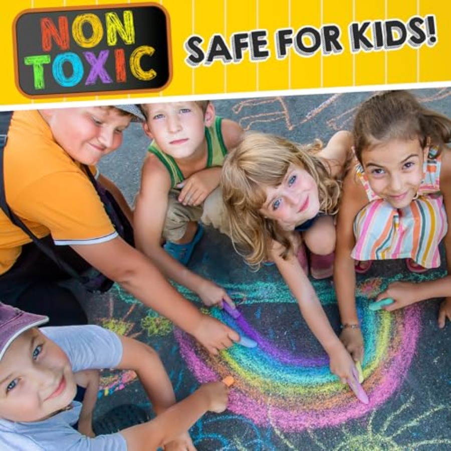 280PCS Sidewalk Chalks in 24 C - Chalk Outdoor Jumbo avaliação e preço
