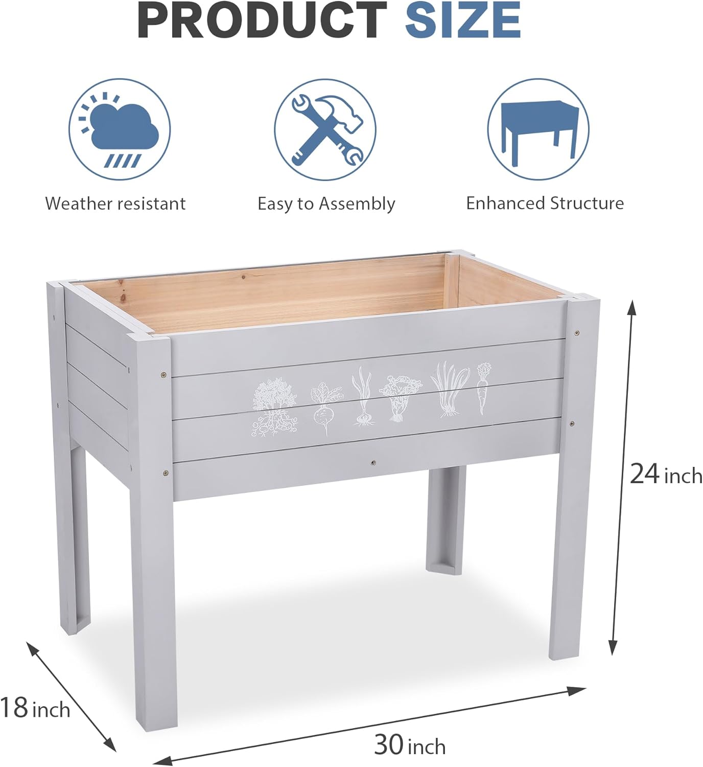 Kids Raised Garden Bed with DI - Kids Outdoor Chalkboard avaliação e preço