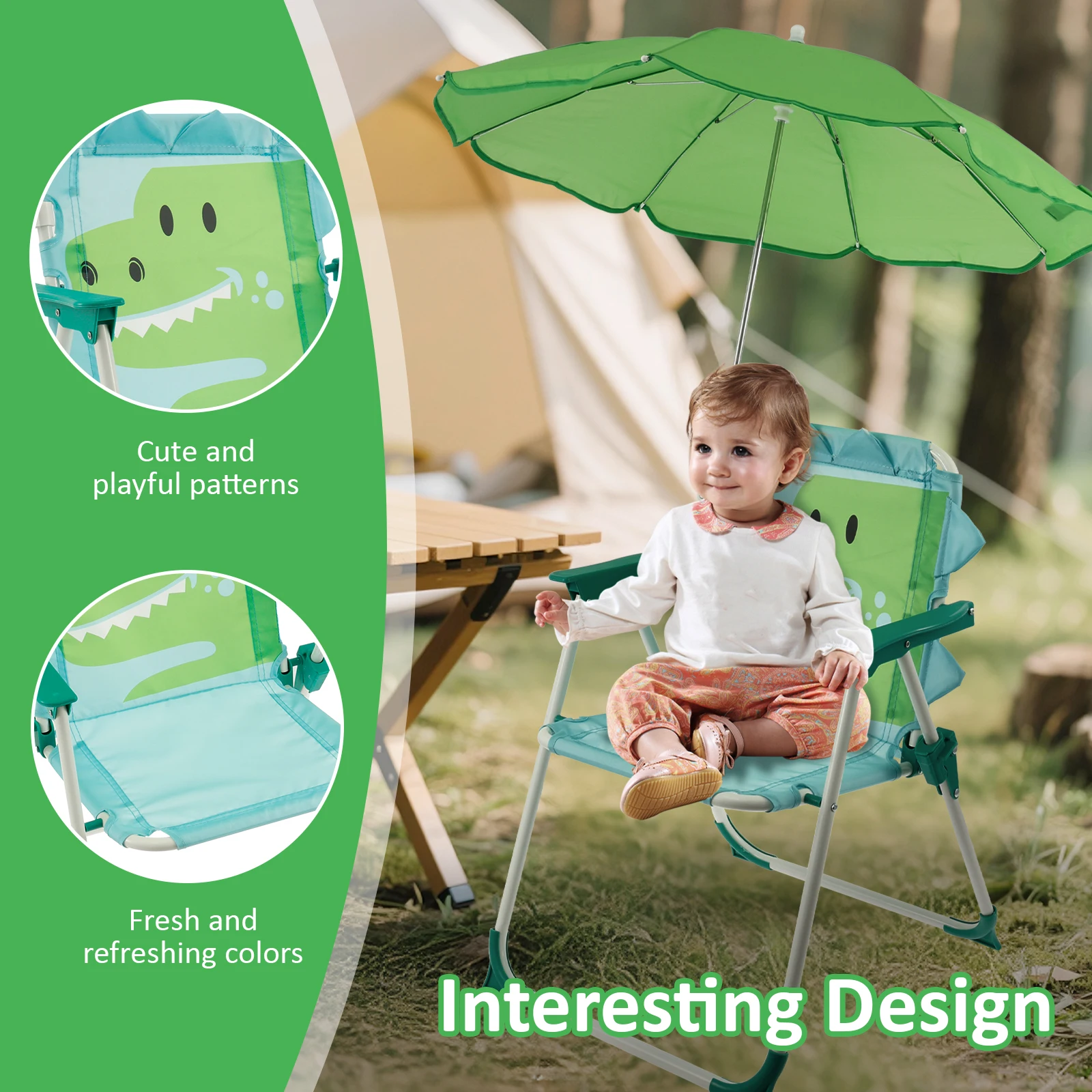 Kids Folding Beach Chair With  - Kids Outdoor Lounge Furniture avaliação e preço