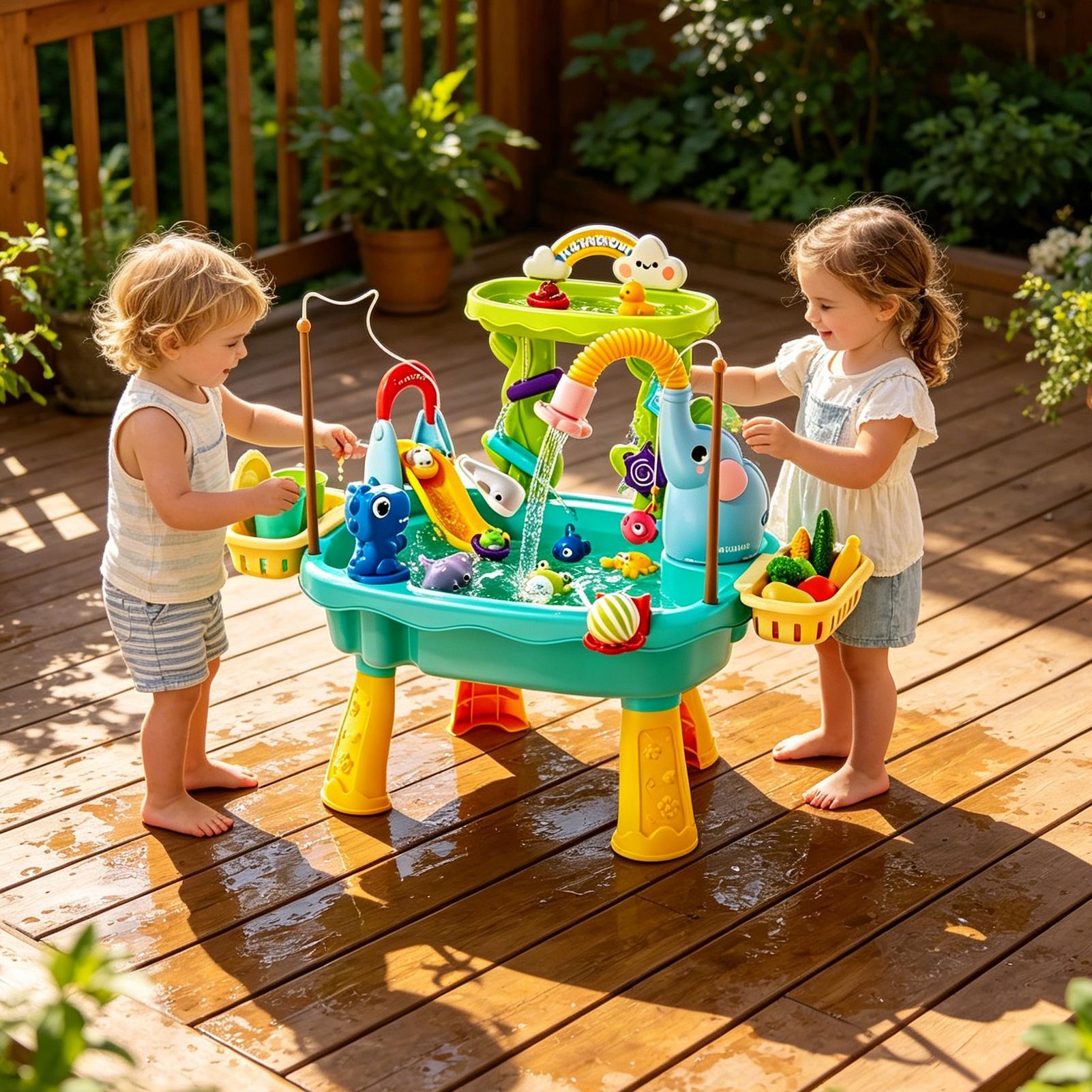 Upgraded Toddler Water Table K - Kids Outdoor Sink avaliação e preço