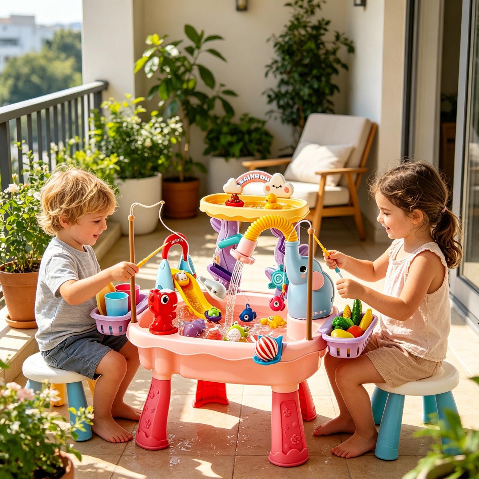 Upgraded Toddler Water Table K - Kids Outdoor Sink avaliação e preço
